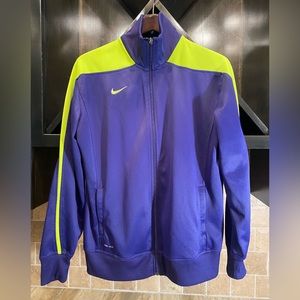 Nike Women’s Fill Zip Jacket Blue/Neon Green (XL)
